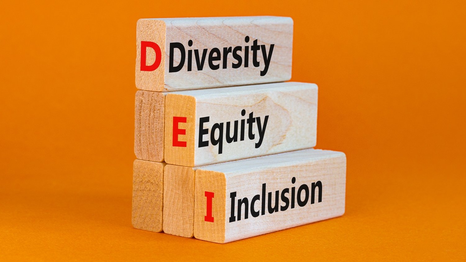 Wooden blocks with Diversity, Equity, and Inclusion text